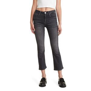 FRAME Black LeCropMini Boot Jeans